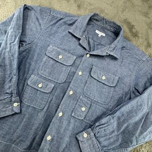 Engineered Garments Bowling Shirt Mens S Blue Excellent Chambray EUC